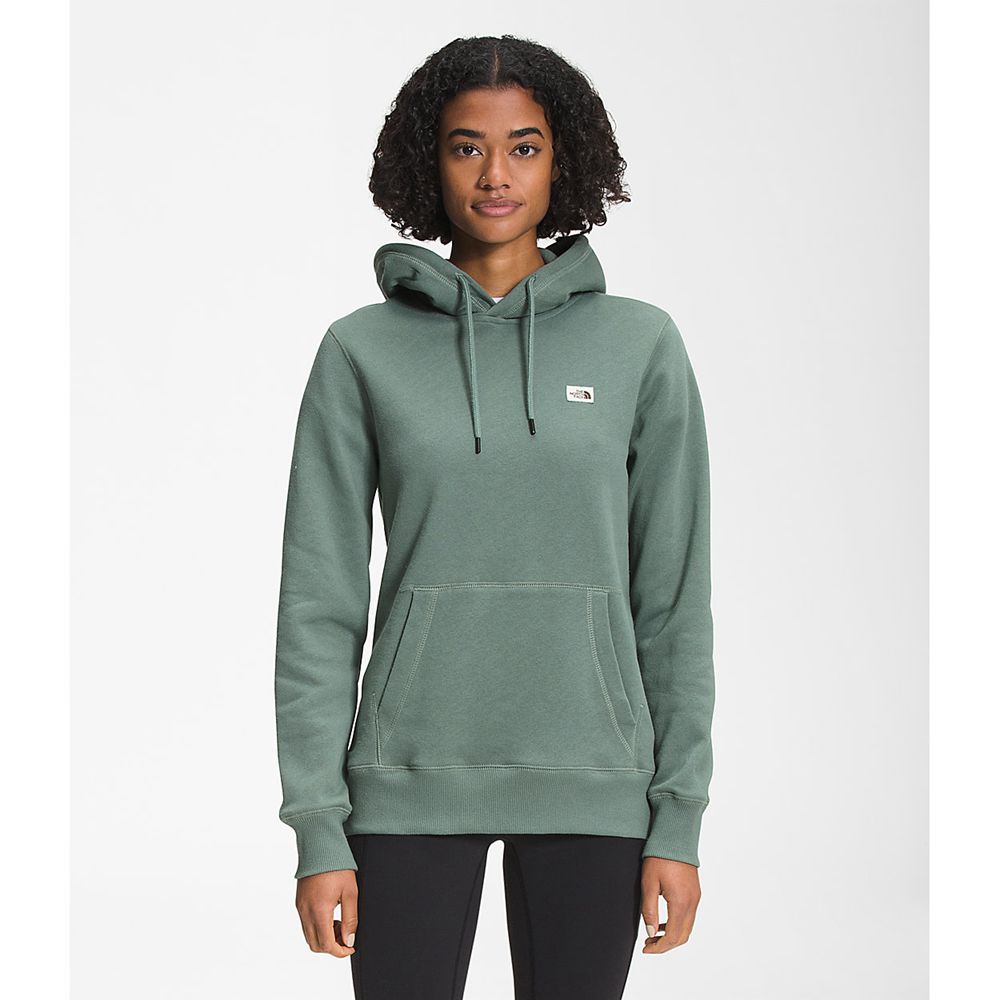 The North Face Hoodie Womens Australia - The North Face Heritage Patch Pullover Green (JPY-569304)